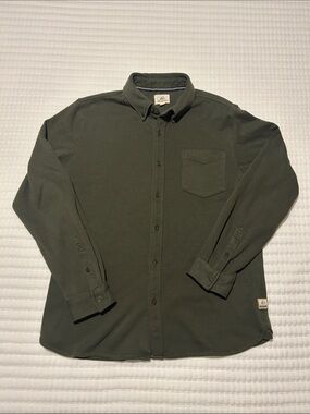 Surfside Supply Olive Green Casual Button-Down Shirt Mens XL